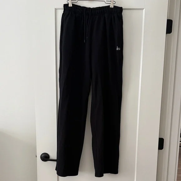 Alo Accolade Straight Leg Sweatpants Black Sz M - Picture 1 of 3